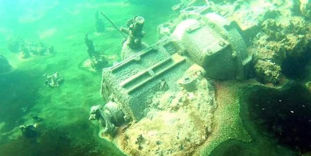 31 yıl önce göle düşen kamyonun motoru bulundu