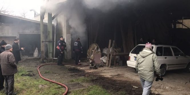 Kereste atölyesinde yangın çıktı