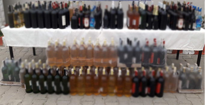 323 litre sahte içki ele geçirildi