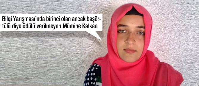 Birinci oldu, başörtülü diye ödül verilmedi