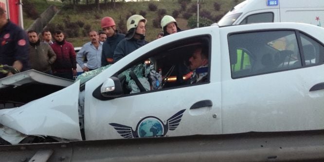 TEM’de trafik kazası: 1 Yaralı