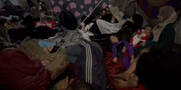 35 bin mazlum Filistinli bir hastaneye sığındı