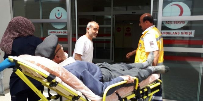 Bisikletin çarptığı yaşlı adam yaralandı