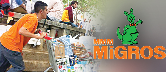 Eylemcileri Migros besliyor