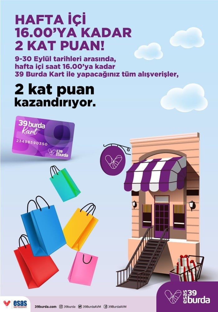 39 Burda AVM’den 2 kat puan kazandıran kampanya 