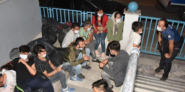 39 sığınmacıyı Yunanistan diye Aydın'a getirdiler