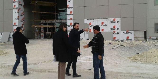 Başhekim Bülbüloğlu yeni hastane inşaatında incelemelerde bulundu