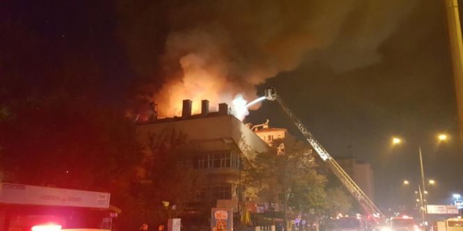 Başkent sabaha alevlerle uyandı