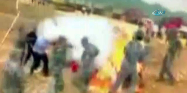 Askerleri diri diri...