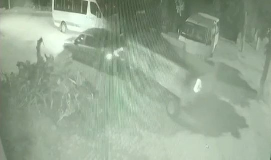 4 dakikada yapılan römork hırsızlığı güvenlik kamerasında 
