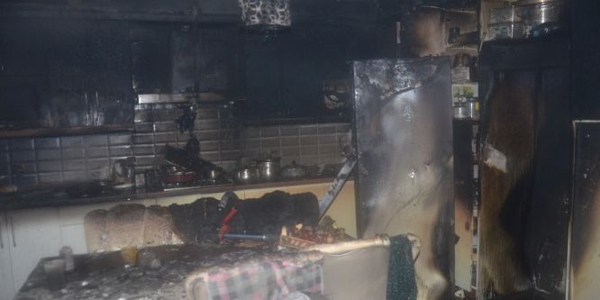 Ünye’de ev yangını