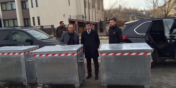 Malazgirt’e 140 adet çöp konteyneri