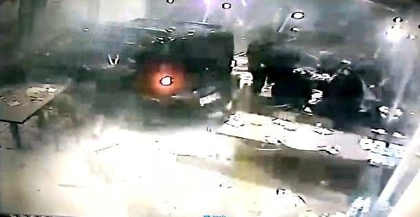 Kazanın yaşandığı anlar güvenlik kamerasında