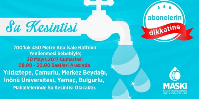 Malatya’da su kesintisi