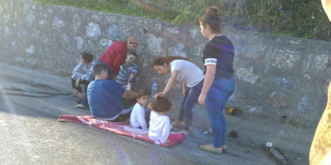 Akçakoca’da trafik kazası 2 yaralı