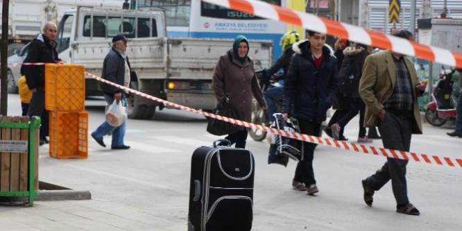 Amasya'da vatandaş, şüpheli bavulu umursamadı