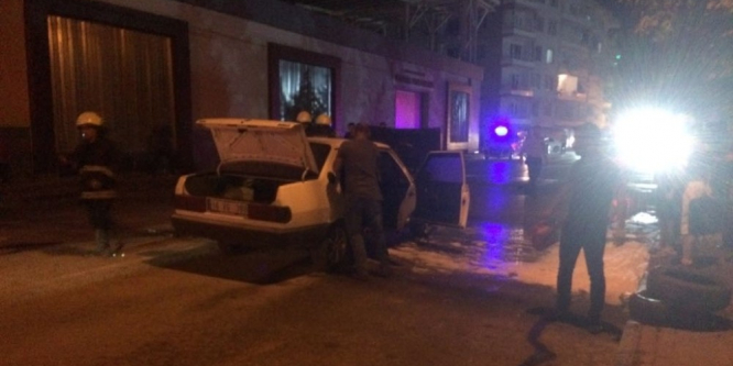 Bursa’da seyir halindeki araç yandı