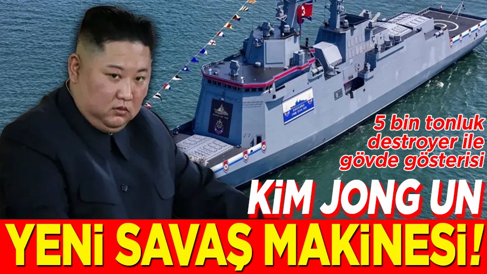5 bin tonluk destroyer ile gövde gösterisi. Kim Jong Un yeni savaş makinesi!