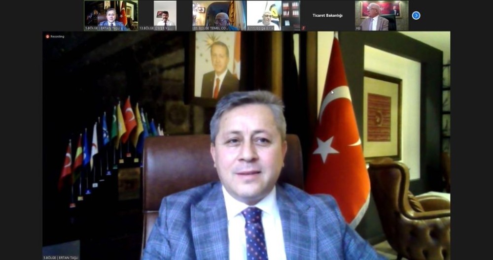 5. Bölge Başkanı Taşlı, Bakan Pekcan ile telekonferans ile görüştü 