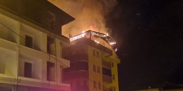5 katlı binada yangın