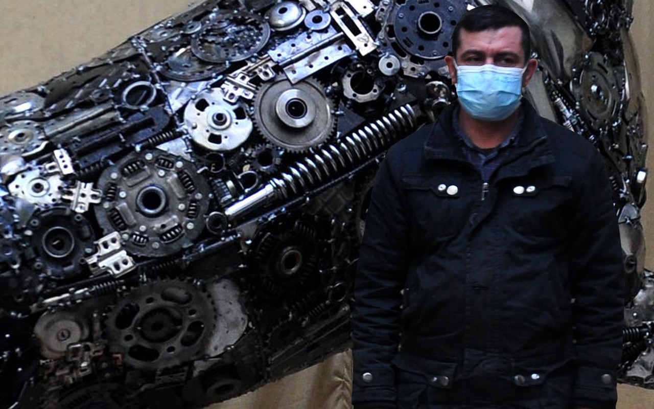 5 ton malzeme arasından 3 ayda yaptı! Atı görenler şaştı kaldı