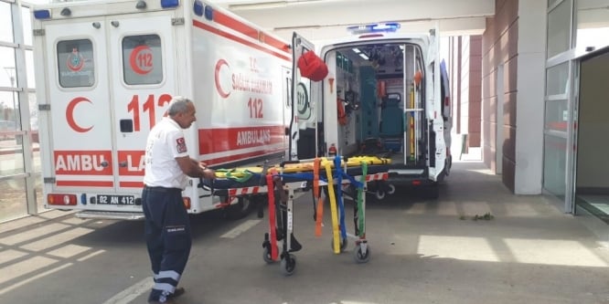 Yüksekten düşen kadın yaralandı