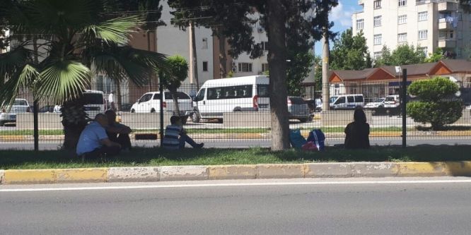 Vatandaşlar ağaç gölgelerine kaçıyor