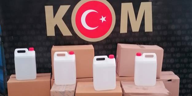 520 kilogram etil alkol ele geçirildi