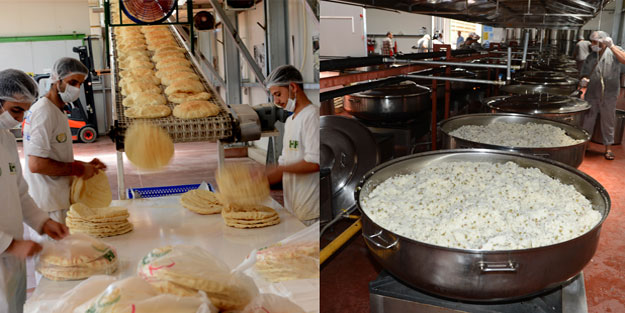 55 kişi 65 bin kişiyi doyuruyor