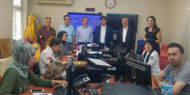 112 komuta merkezine anlamlı ziyaret