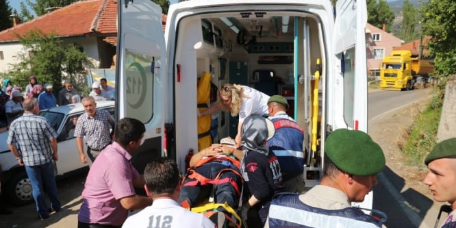 Hisarcık’ta trafik kazası: 2 yaralı