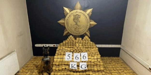 566 kilogram eroin ele geçirildi