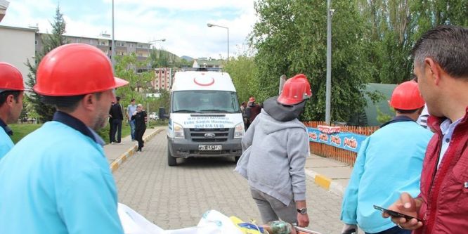 Oltu Devlet Hastanesi’nde yangın tatbikatı