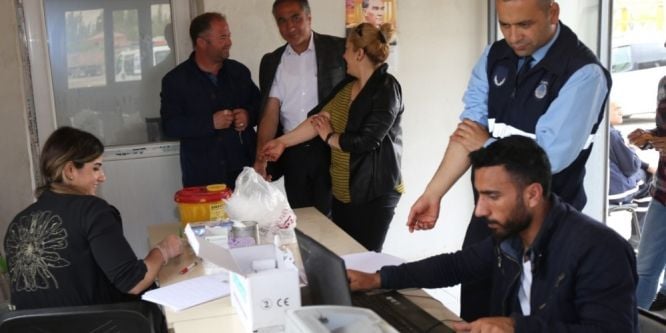 Belediye çalışanlarına sağlık taraması