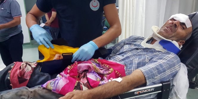Ağaçtan düşen şahıs hastanelik oldu