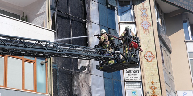 6 katlı binada yangın