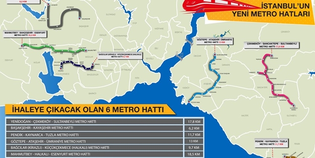 6 yeni metro geliyor