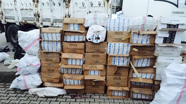 600 bin liralık kaçak sigara yakalandı