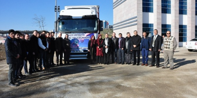 Düzce Üniversitesi gençliğinden Suriye’ye yardım eli