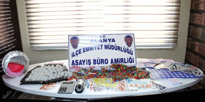 Alanya polisinden tombala baskını