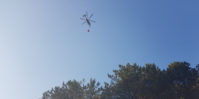 Bursa’da 4 helikopterle müdahale edilen orman yangını kontrol altına alındı