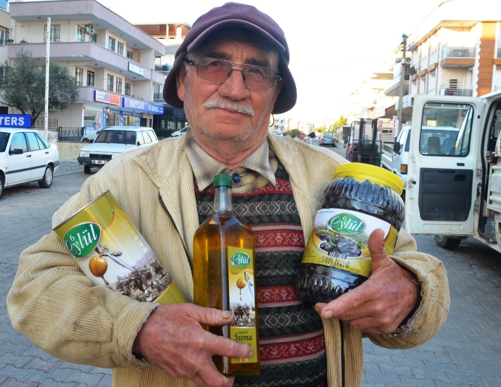 67’lik çiftçi kendi ürettiği zeytin ve zeytinyağına patent aldı 