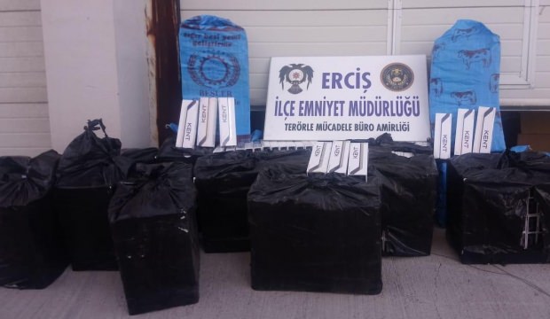 7 bin 900 paket kaçak sigara ele geçirildi
