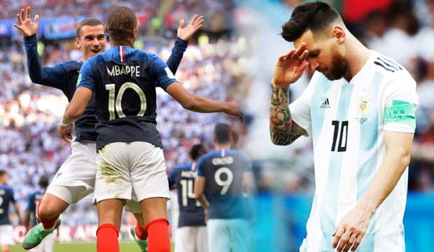 7 gollü çılgın maçta Fransa, Arjantin'i yendi!