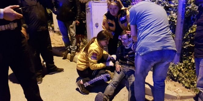 Otomobil ile motosiklet çarpıştı; 1 yaralı