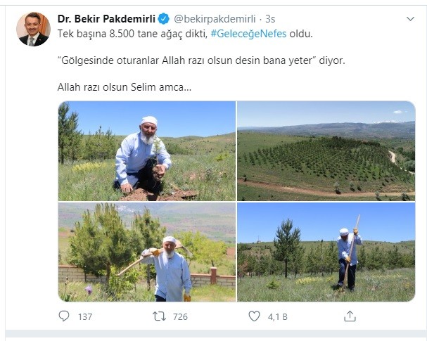 70’lik delikanlıya bakandan teşekkür ve dua 