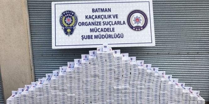 Piyasa değeri 117 bin lira olan kaçak sigara ele geçirildi