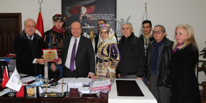 Aydın efelerinden Başkan Mesut Özakcan’a teşekkür ziyareti