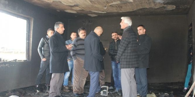 Evi yanan aileye devlet sahip çıktı