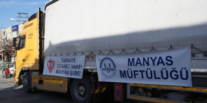 Manyas’tan Halep’e yardım konvoyu